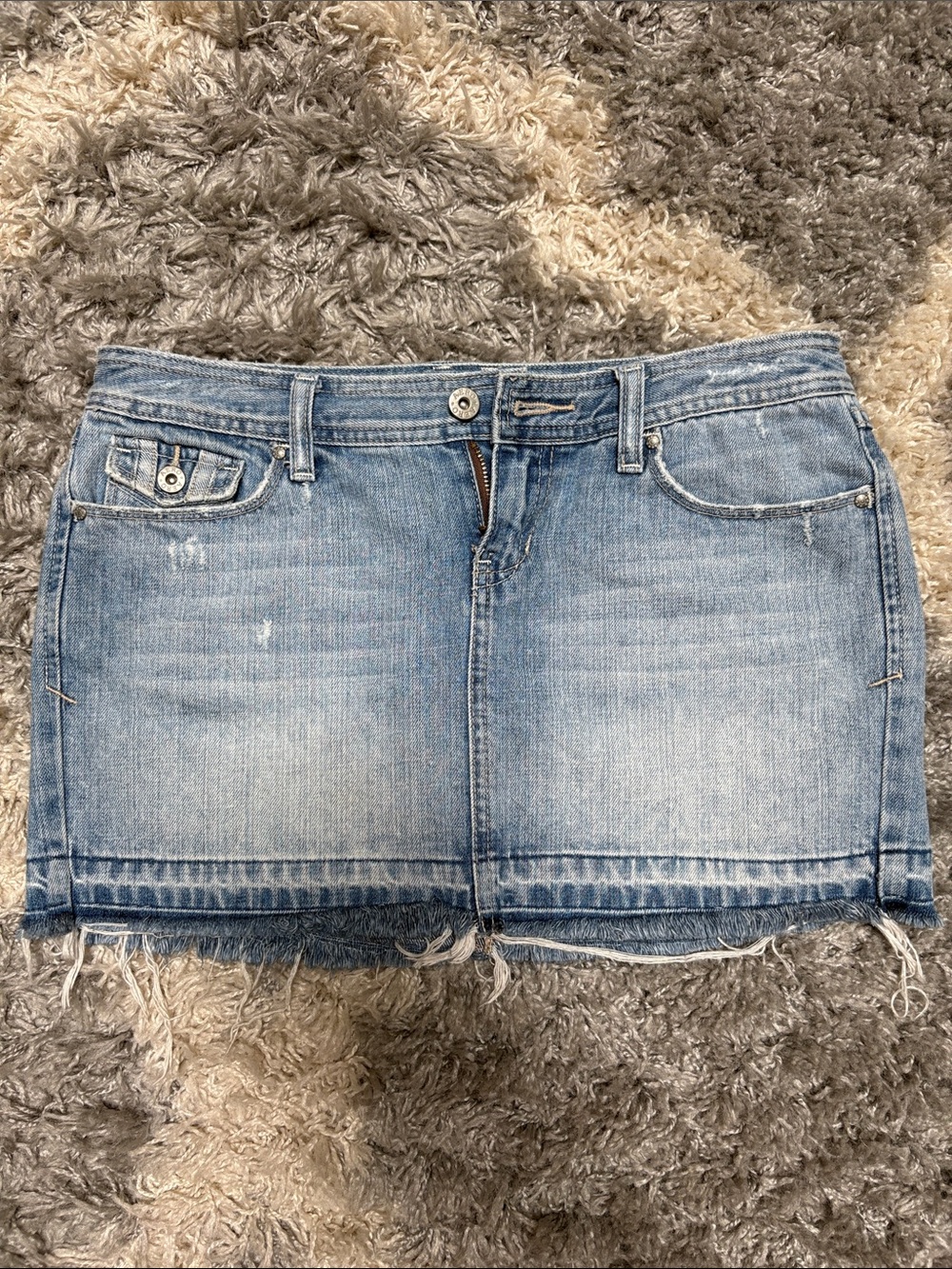 Aeropostale Distressed Denim Mini Skirt